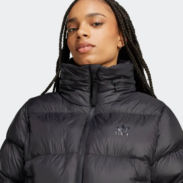 Scurtă pentru femei Adidas Regen Down Puff Toamnă - Iarnă / Black photo 5