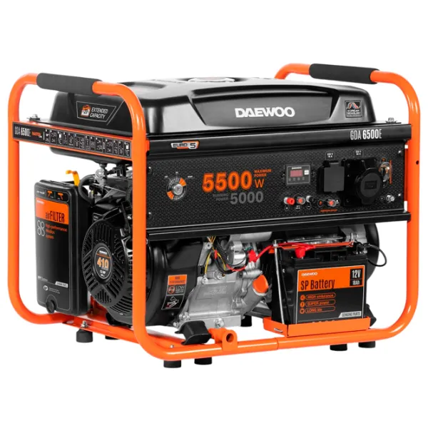 Generator de curent Daewoo GDA 6500E 230 V Benzină / 5 kW photo 2