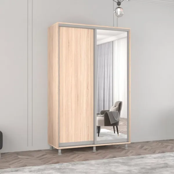 Шкаф Mobildor-Lux Aron 150 x 60см x 210 / ЛДСП / Sonoma photo 3