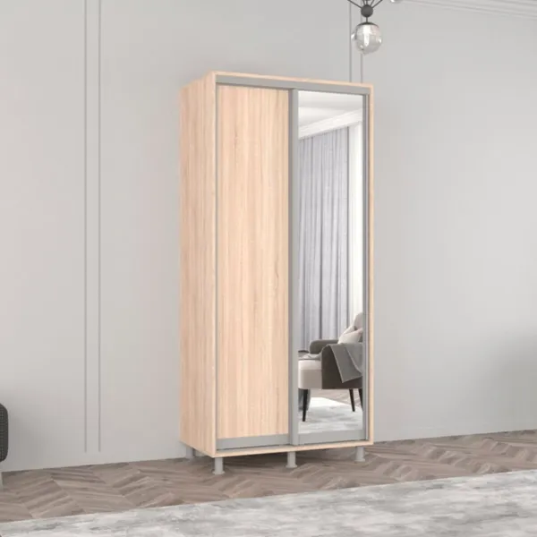 Dulap Mobildor-Lux Aron 100 x 60 x 200 / PAL / Sonoma photo 2