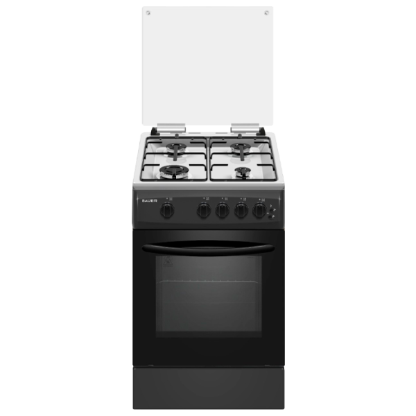Плита Bauer TG 5640 BLIIG Газовая/ Черный/  photo 1 Плита Bauer TG 5640 BLIIG Газовая/ Черный/  photo 1