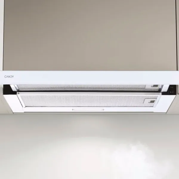 Hotă Candy CBT625/2W/1 Telescopică/ White/ Inox photo 3