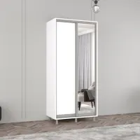 Dulap Mobildor-Lux Aron 110 x 60 x 230 / PAL / Alb photo 2