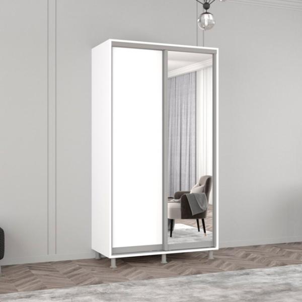 Шкаф Mobildor-Lux Aron 130 x 60см x 230 / ЛДСП / Белый photo 2