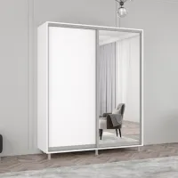 Dulap Mobildor-Lux Aron 180 x 60 x 230 / PAL / Alb photo 2