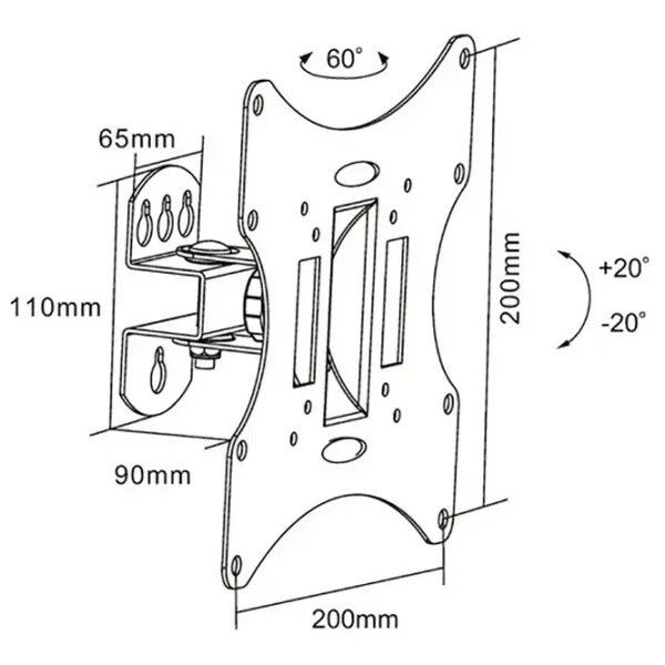 Suport TV Reflecta 40-100B VESA 200 x 200 mm photo 3