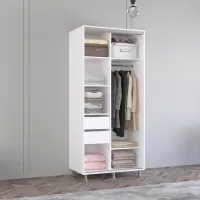 Dulap Mobildor-Lux Aron 110 x 60 x 210 / PAL / Alb photo 3