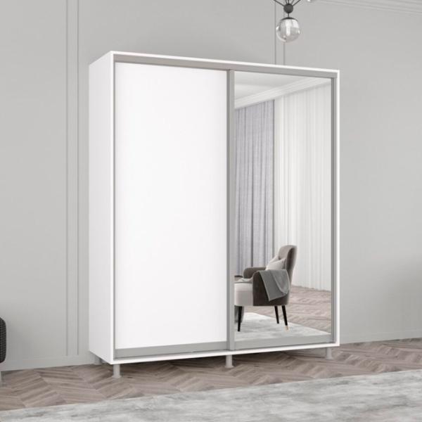 Dulap Mobildor-Lux Aron 190 x 60 x 210 / PAL / Alb photo 2