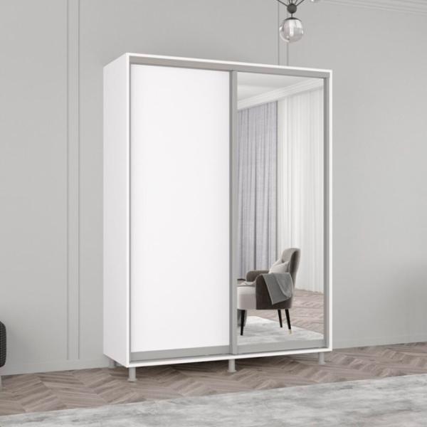 Dulap Mobildor-Lux Aron 140 x 60 x 200 / PAL / Alb photo 3