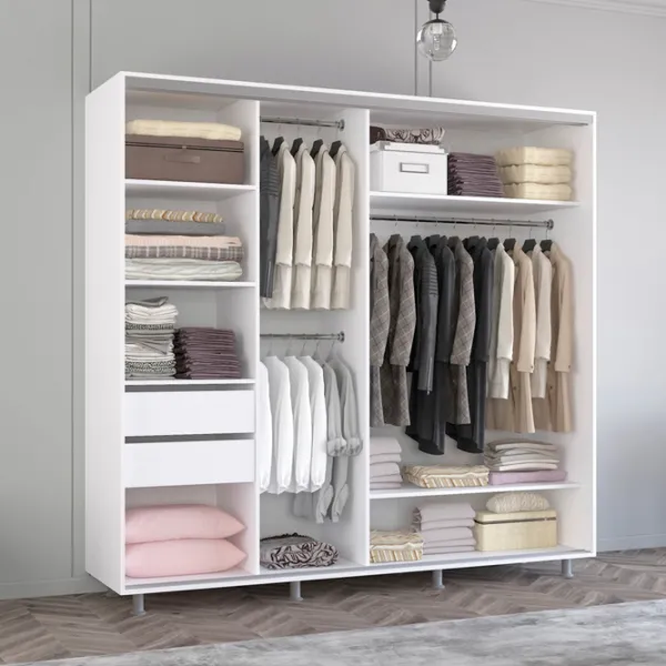 Dulap Mobildor-Lux Aron 230 x 60 x 200 / PAL / Alb photo 2