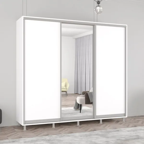 Dulap Mobildor-Lux Aron 240 x 60 x 200 / PAL / Alb photo 3