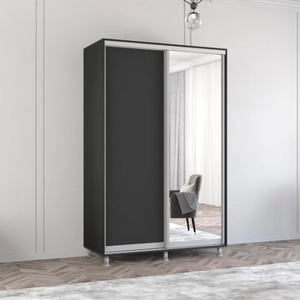 Шкаф Mobildor-Lux Aron 130 x 60см x 230 / ЛДСП / Antracit photo 2