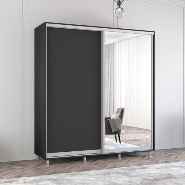 Dulap Mobildor-Lux Aron 180 x 60 x 240 / PAL / Antracit photo 3