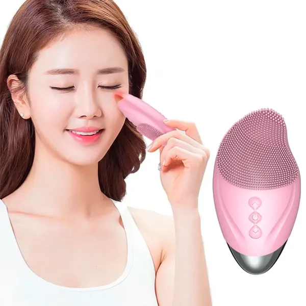 Aparat de curățare a feței Ultrasonic JMY-104 Pink photo 3