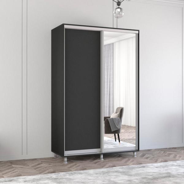 Шкаф Mobildor-Lux Aron 140 x 60см x 200 / ЛДСП / Antracit photo 2