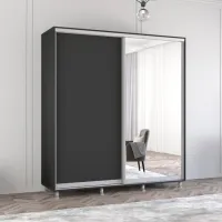 Dulap Mobildor-Lux Aron 180 x 60 x 200 / PAL / Antracit photo 2
