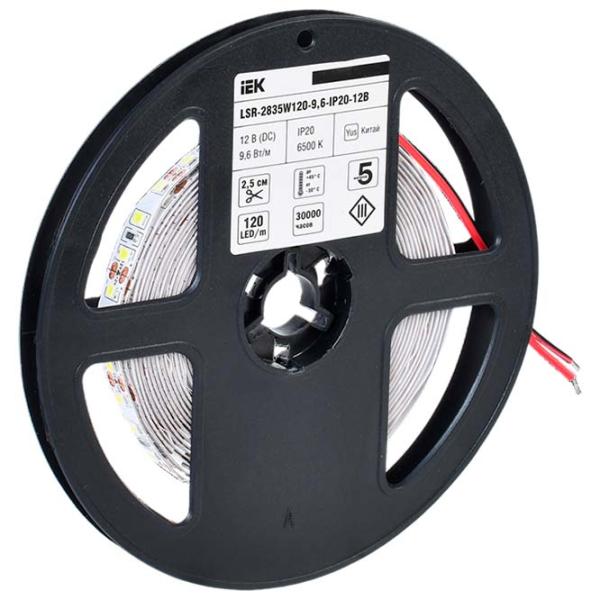 Светодиодная лента IEK LSR-2835W120-9,6-IP20-12В 5 м / Белый photo 2 Светодиодная лента IEK LSR-2835W120-9,6-IP20-12В 5 м / Белый photo 2