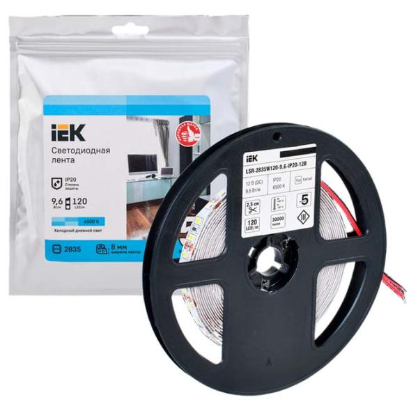 Светодиодная лента IEK LSR-2835W120-9,6-IP20-12В 5 м / Белый photo 3 Светодиодная лента IEK LSR-2835W120-9,6-IP20-12В 5 м / Белый photo 3