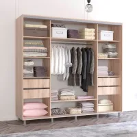 Dulap Mobildor-Lux Aron 270 x 60 x 200 / PAL / Stejar Sonoma photo 2