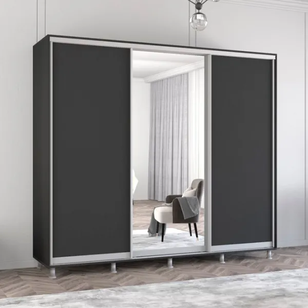 Шкаф Mobildor-Lux Aron 250 x 60см x 210 / ЛДСП / Antracit photo 3