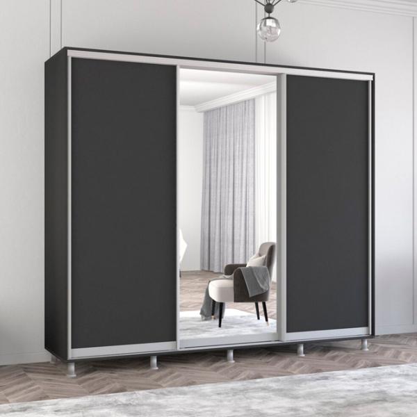Шкаф Mobildor-Lux Aron 250 x 60см x 210 / ЛДСП / Antracit photo 3
