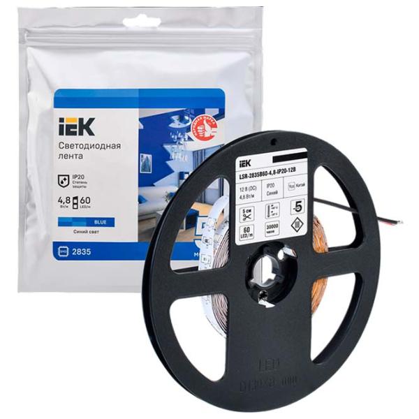 Светодиодная лента IEK LSR-2835B60-4,8-IP20-12В 5 м / Синий photo 4 Светодиодная лента IEK LSR-2835B60-4,8-IP20-12В 5 м / Синий photo 4