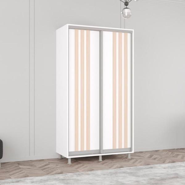 Шкаф Mobildor-Lux Aron 130 x 60см x 210 / ЛДСП / Белый photo 3