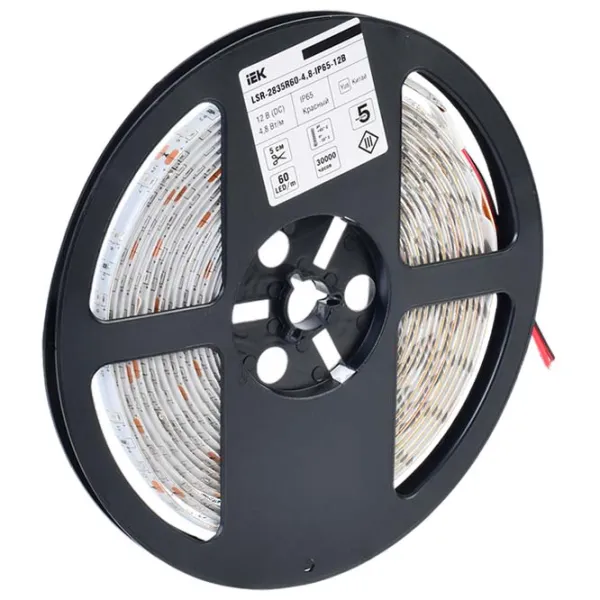 Светодиодная лента IEK LSR-2835R60-4,8-IP65-12В 5 м / Красный photo 2 Светодиодная лента IEK LSR-2835R60-4,8-IP65-12В 5 м / Красный photo 2