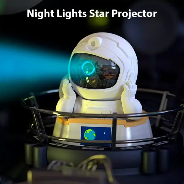Проектор звезд Starry Sky Astronaut Outbound  3+ / Черный Белый photo 6