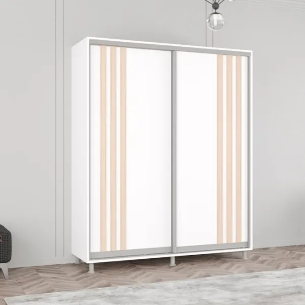 Шкаф Mobildor-Lux Aron 180 x 60см x 210 / ЛДСП / Белый photo 3