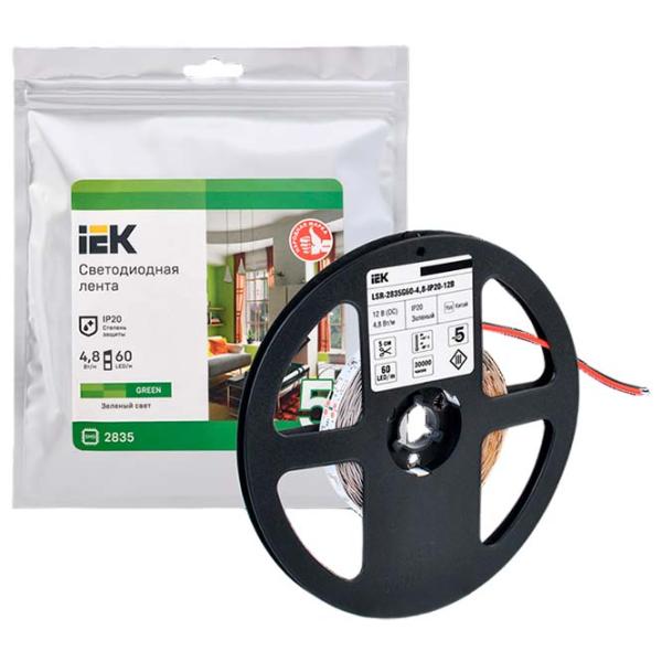 Светодиодная лента IEK LSR-2835G60-4,8-IP20-12В 5 м / Зеленый photo 4