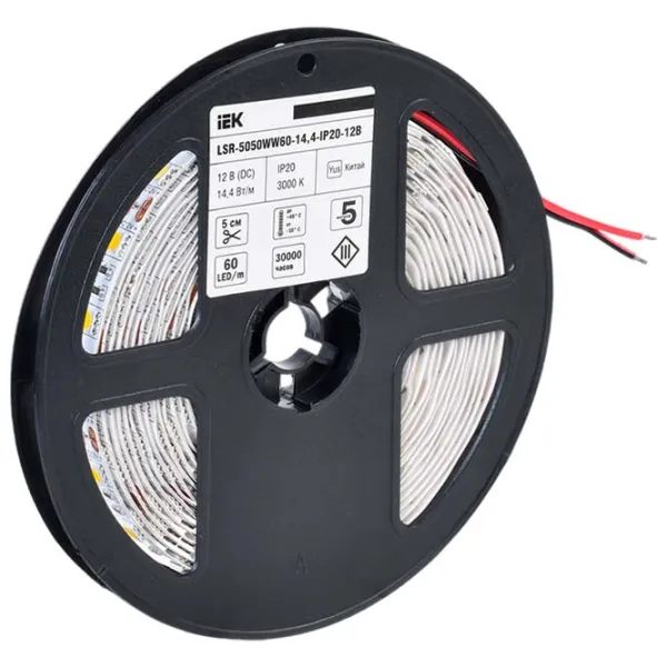 Bandă Led IEK LSR-5050WW60-14,4-IP20-12В 5 m / White photo 2 Bandă Led IEK LSR-5050WW60-14,4-IP20-12В 5 m / White photo 2