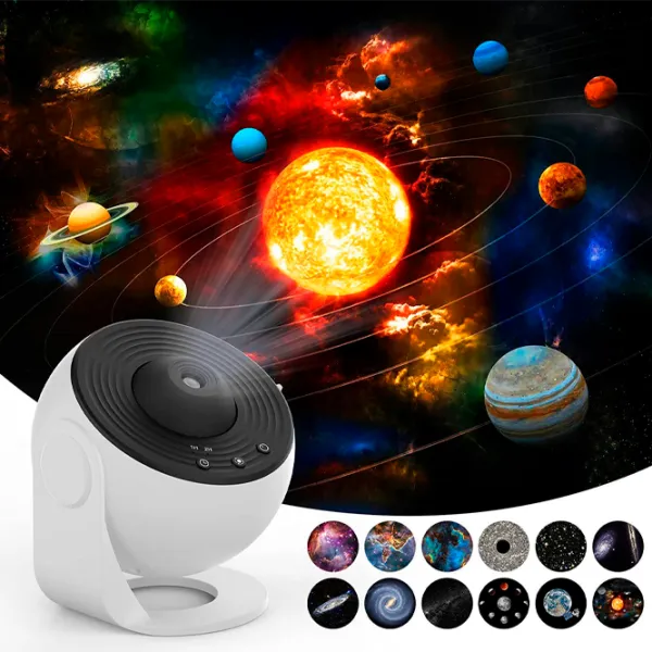 Проектор звезд Starry Sky Planetarium Galaxy Night Light 13 in 1  3+ / Черный Белый photo 2