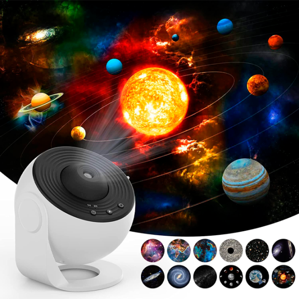 Проектор звезд Starry Sky Planetarium Galaxy Night Light 13 in 1  3+ / Черный Белый photo 2