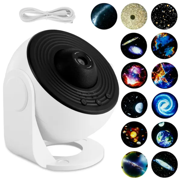 Проектор звезд Starry Sky Planetarium Galaxy Night Light 13 in 1  3+ / Черный Белый photo 7