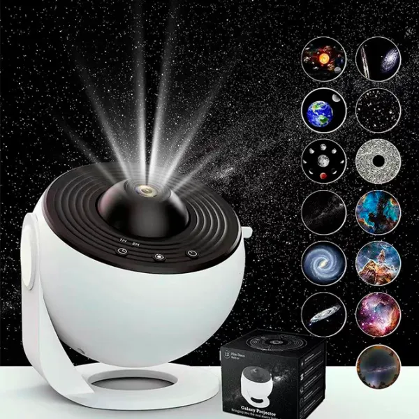Проектор звезд Starry Sky Planetarium Galaxy Night Light 13 in 1  3+ / Черный Белый photo 8
