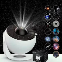 Проектор звезд Starry Sky Planetarium Galaxy Night Light 13 in 1 3+ / Черный Белый photo 8