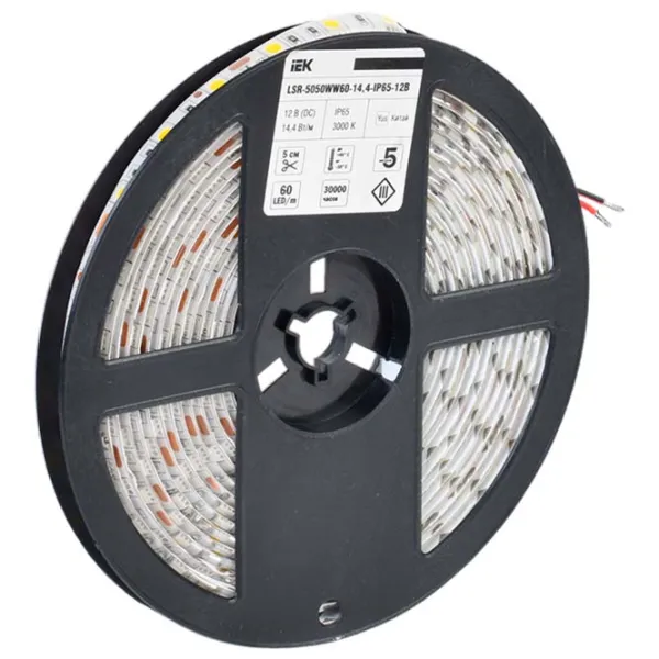 Bandă Led IEK LSR-5050WW60-14,4-IP65-12В 5 m / White photo 3 Bandă Led IEK LSR-5050WW60-14,4-IP65-12В 5 m / White photo 3
