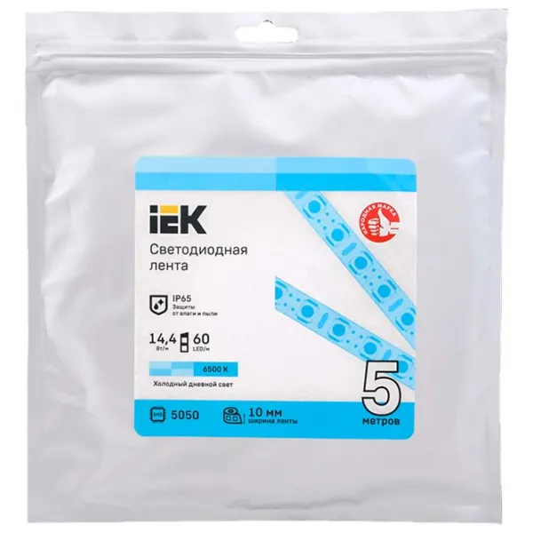 Bandă Led IEK LSR-5050W60-14,4-IP65-12В 5 m / White photo 1 Bandă Led IEK LSR-5050W60-14,4-IP65-12В 5 m / White photo 1