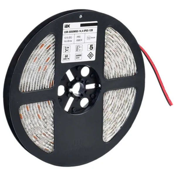 Bandă Led IEK LSR-5050W60-14,4-IP65-12В 5 m / White photo 2 Bandă Led IEK LSR-5050W60-14,4-IP65-12В 5 m / White photo 2