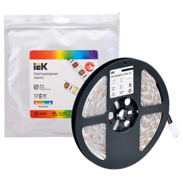Bandă Led IEK LSR-5050RGB30-7,2-IP65-12В 5 m / RGB photo 5 Bandă Led IEK LSR-5050RGB30-7,2-IP65-12В 5 m / RGB photo 5