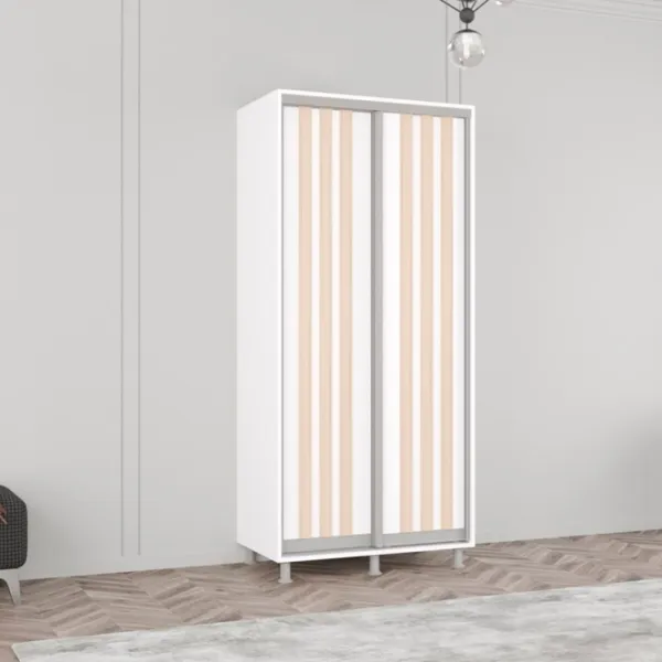 Шкаф Mobildor-Lux Aron 100 x 60см x 200 / ЛДСП / Белый photo 3