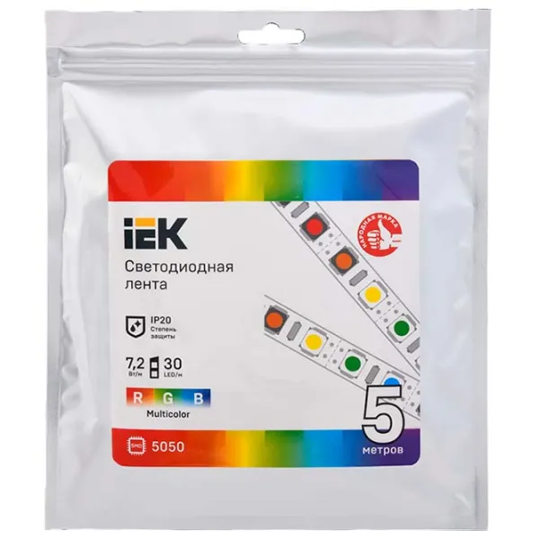 Bandă Led IEK LSR-5050RGB30-7,2-IP20-12V 5 m / RGB photo 1 Bandă Led IEK LSR-5050RGB30-7,2-IP20-12V 5 m / RGB photo 1
