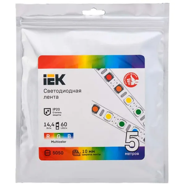 Bandă Led IEK LSR-5050RGB60-14,4-IP20-12V 5 m / RGB photo 1 Bandă Led IEK LSR-5050RGB60-14,4-IP20-12V 5 m / RGB photo 1