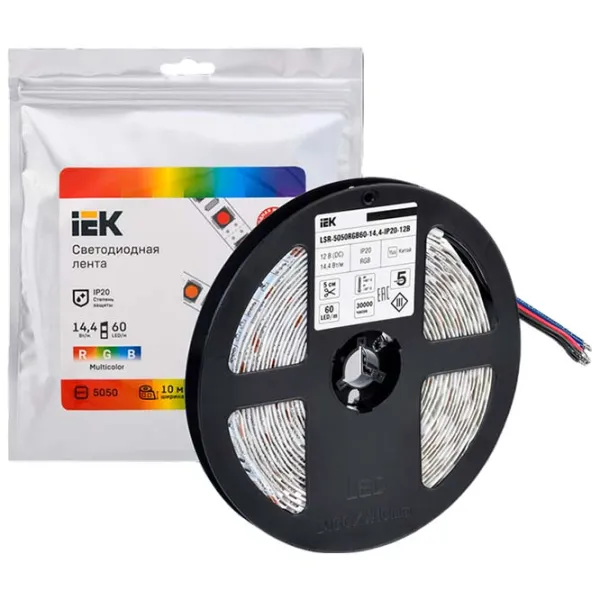 Bandă Led IEK LSR-5050RGB60-14,4-IP20-12V 5 m / RGB photo 5 Bandă Led IEK LSR-5050RGB60-14,4-IP20-12V 5 m / RGB photo 5