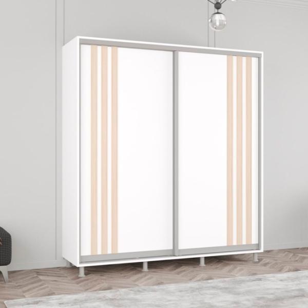 Шкаф Mobildor-Lux Aron 200 x 60см x 200 / ЛДСП / Белый photo 3