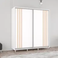 Dulap Mobildor-Lux Aron 200 x 60 x 200 / PAL / Alb photo 3