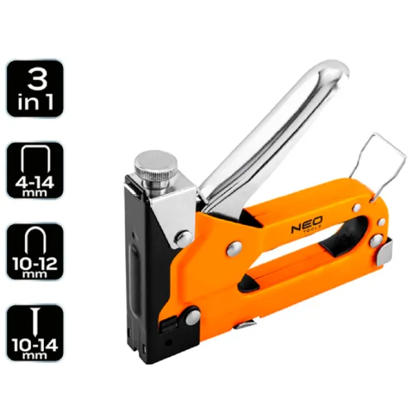 Cтеплер NEO Tools 3in1.4-14mm Yelow photo 3
