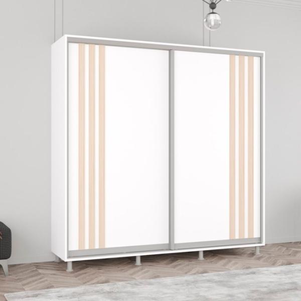 Шкаф Mobildor-Lux Aron 260 x 60см x 200 / ЛДСП / Белый photo 3
