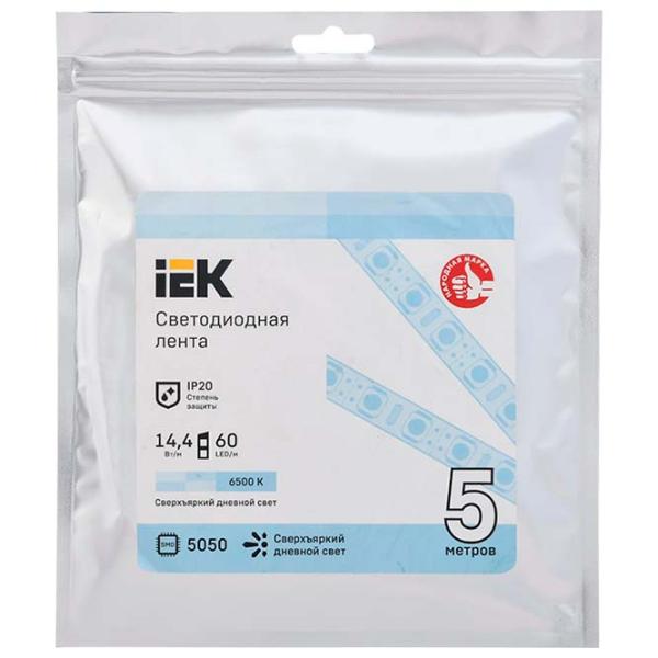 Светодиодная лента IEK LSR-5050W60-14,4-IP20-12V 5 м / Белый photo 1